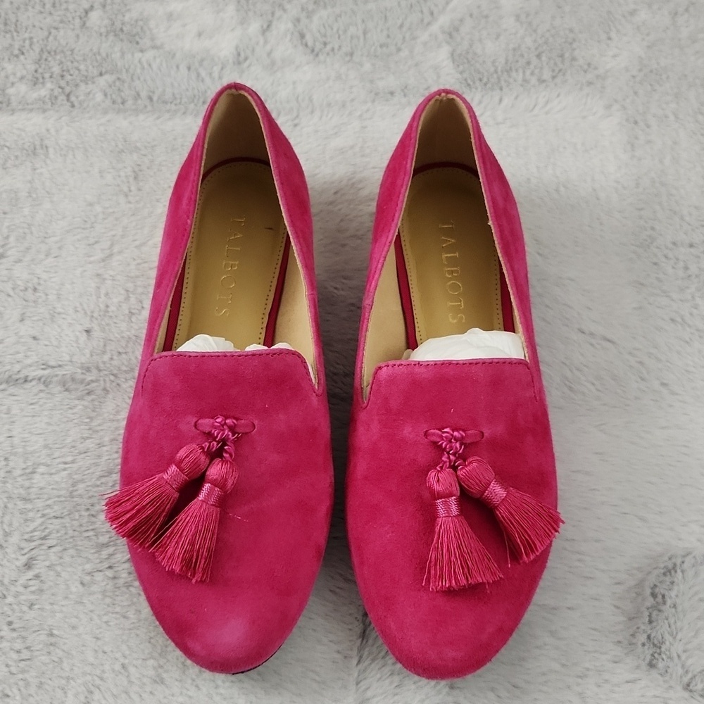 TALBOTS pink loafers size 5 1/2